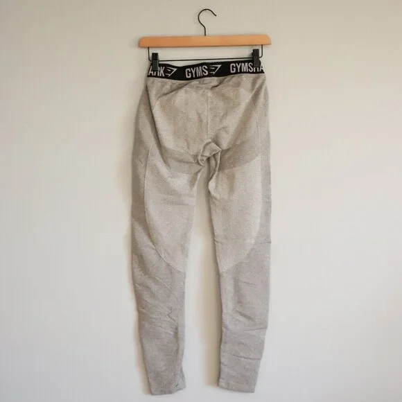 Gymshark Women's‎ Small Grey Two-Tone Flex Seamless Activewear Stretch Leggings - Picture 2 of 9